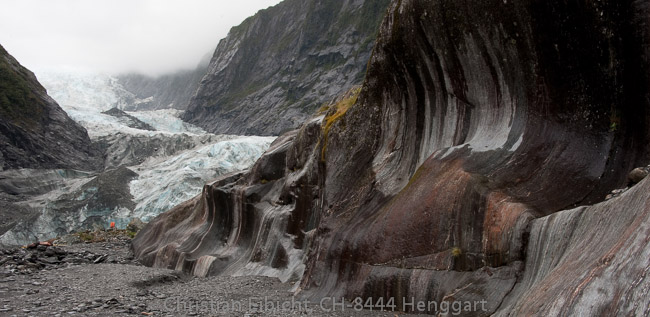 Wanderung zum Franz-Josef Glacier (Südinsel).