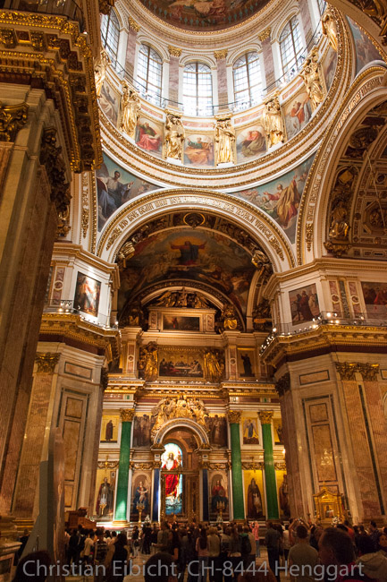 Die Isaakkathedrale. Eine der grössten Kathedralen der Welt.