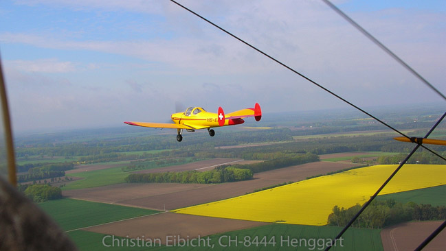 Unterwegs über den Weiten Norddeutschlands. Der Ercoupe HB-ERB.