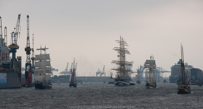 Hamburg Hafenfest 2018, die Einlaufparade