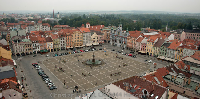 Der Hauptplatz von Bodejowice/Budweis