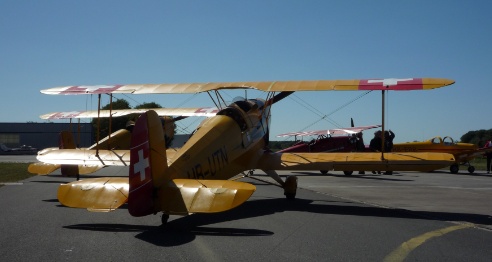 Die Veterano-Bücker im späten Nachmttagslicht. 