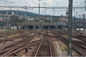 Einfahrt in den Hauptbahnhof Zürich